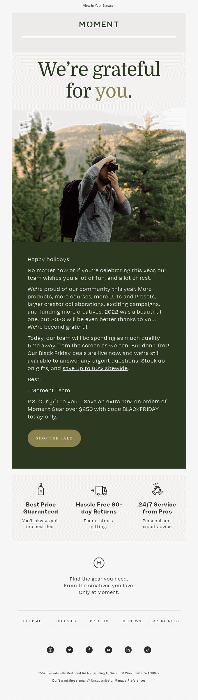 Email from Moment