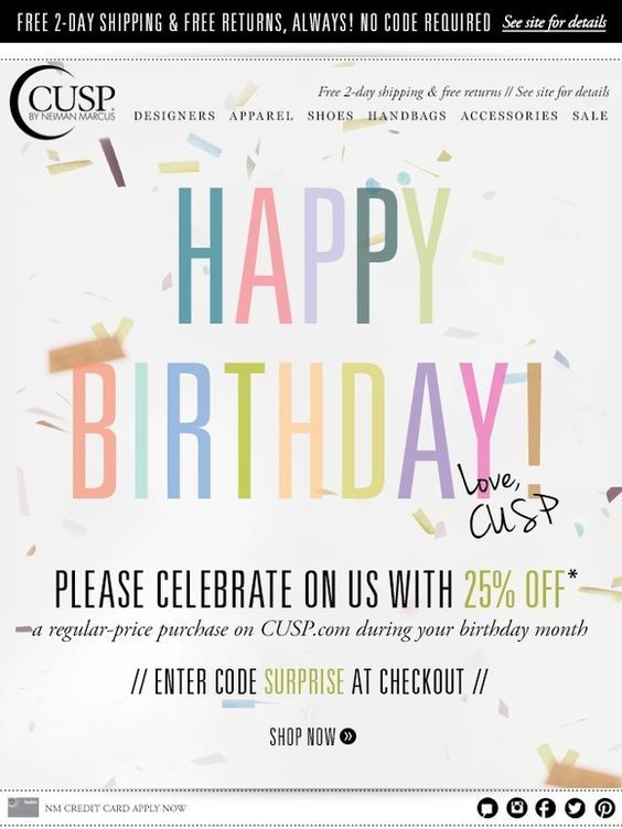 Birthday Email