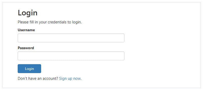 Create Login Forms