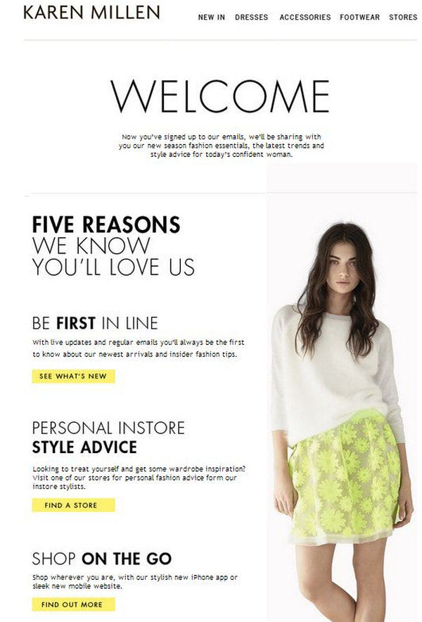 Email Newsletter from Karen Millen