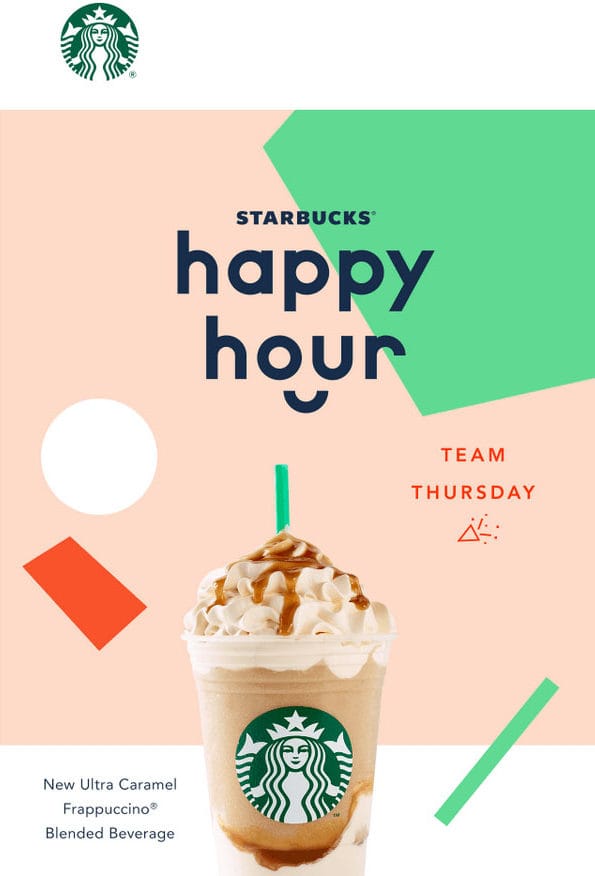 Email newsletter sent by the Starbucks