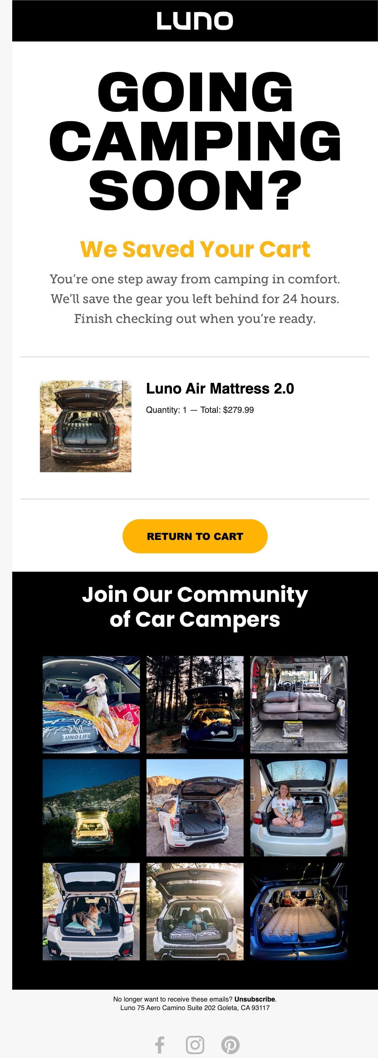 Abandoned Cart Email