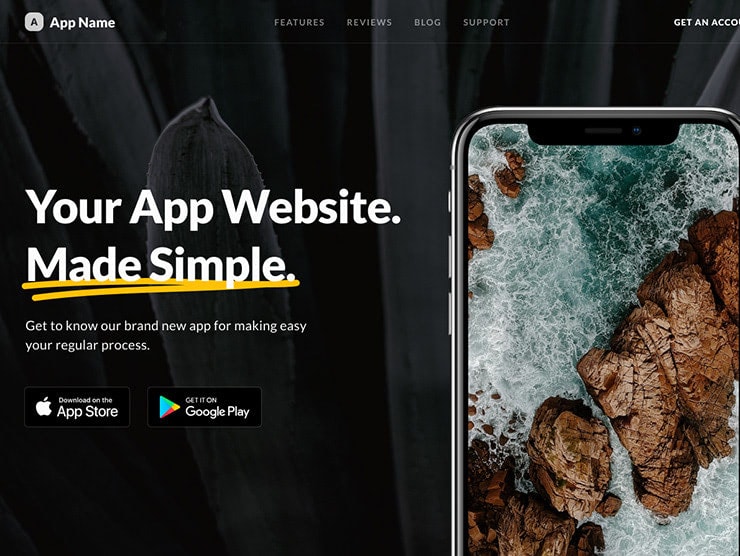 App Website Template