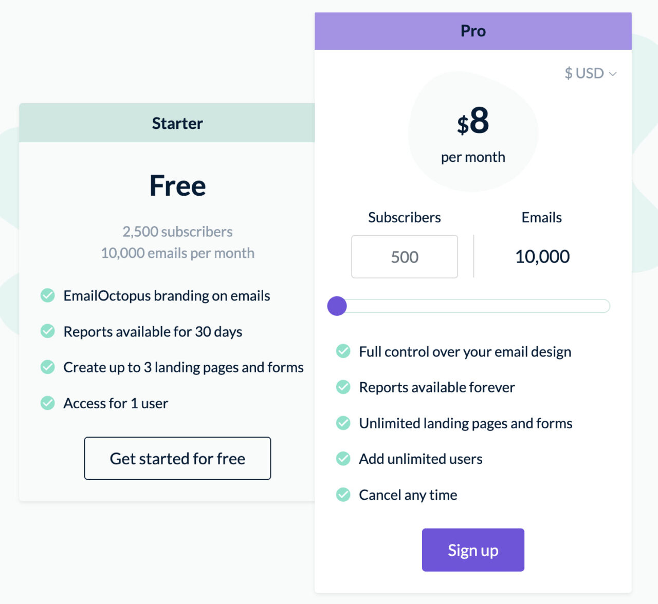 emailoctopus pricing