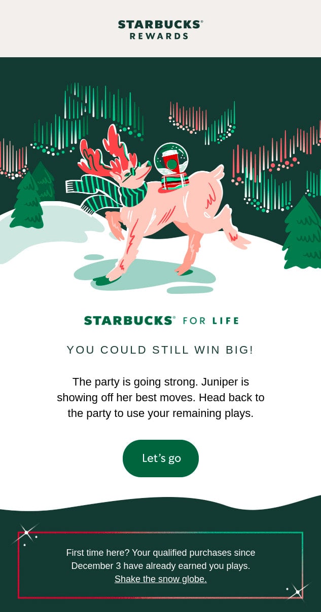 Starbucks Christmas Email